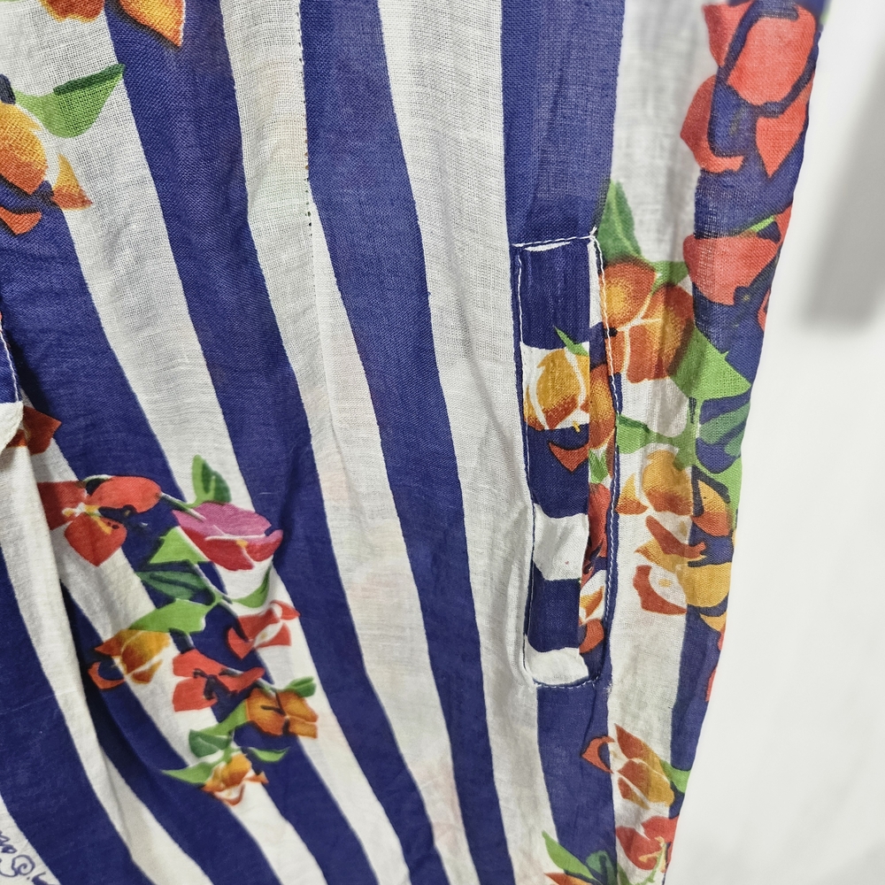 Striped Floral Women's Dress - Picture 5 of 8